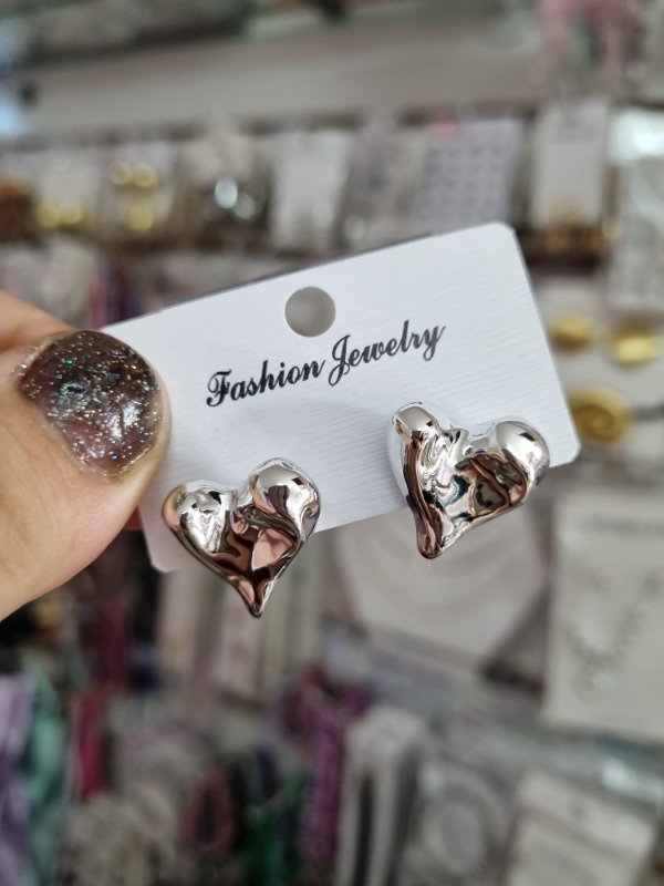 Producto - Aros Corazón Chunky Irregular - 2