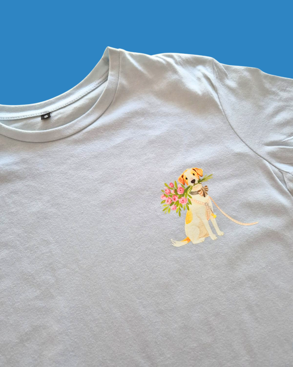 Producto - Remera Perrito flores (Stock)