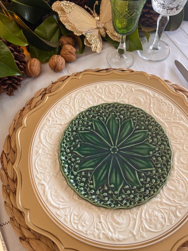 Producto - Plato Verde Flor