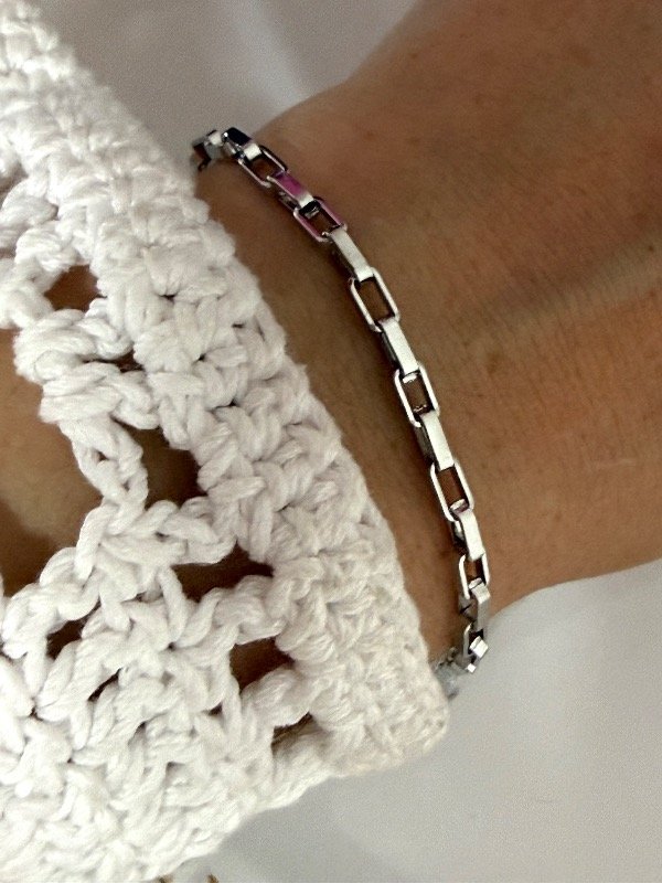 Producto - P707 Pulsera ret grosor 3.0 largo 20 cm acero quirúrgico