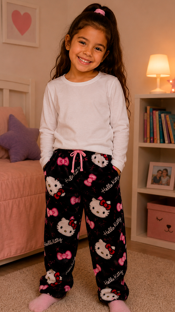Producto - Pijama completo Pant polar Remera modal Kitty negro