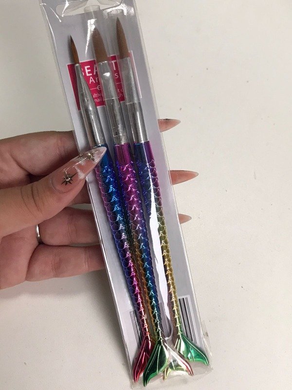 Producto - Pincel Acrílico Cola de Sirena Set x3