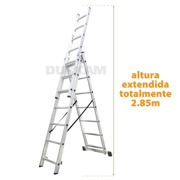 Producto - 3 x 7 Escalera de Aluminio Extensible tipo tijera 4.20 metros