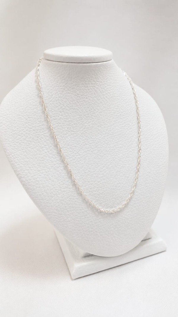 Producto - Cadena torzada acero blanco