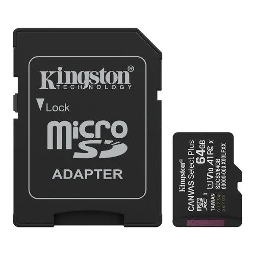 Producto - Tarjeta de Memoria KINGSTON Select Plus MicroSDXC 64GB UHS-I U1 V10 A1