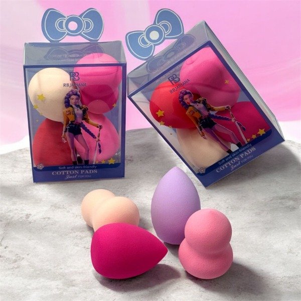 Producto - C-1981 ESPONJA DE MAQUILLAJE  GUERRERAS K-POP X4