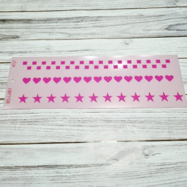 Producto - St 4727 Stencil formas  varias  de 30x10 cm