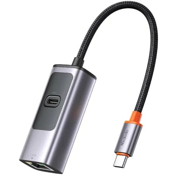 Producto - Mcdodo Hu 0680 USB C Multiport Lan 2 En 1 Gris