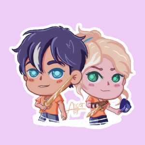 Producto - Stickers en Vinilo - Percy Jackson - Percy y Annabeth
