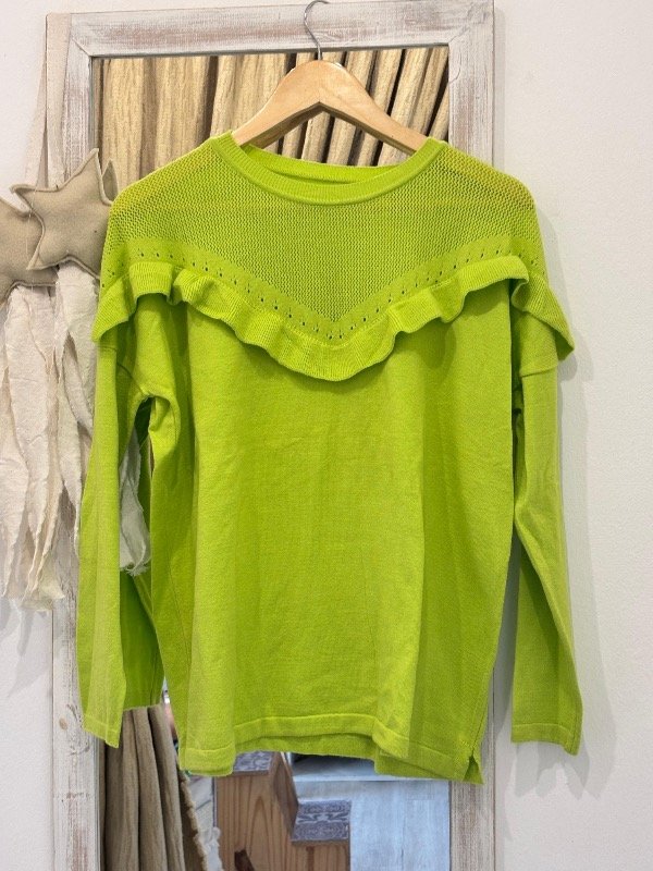 Producto - Maxi sweater verde manzana
