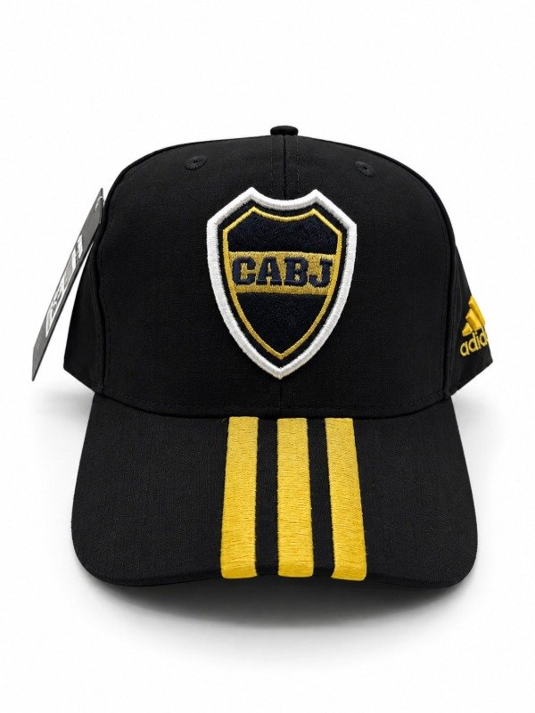 Producto - Gorra equipo futbol Boca Junior negro 3 franjas
