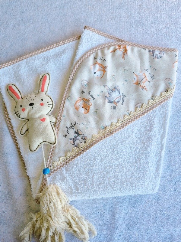 Producto - Toallon puntilla Zorritos beige