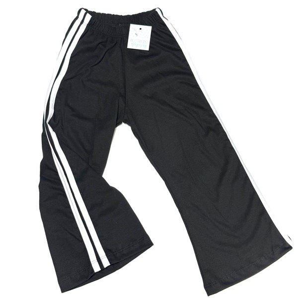 Producto - Pantalón jersey negro rayas blancas