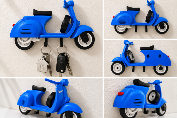 Producto - Porta Llaves Vespa Moto Scooter Perchero De Pared - 9