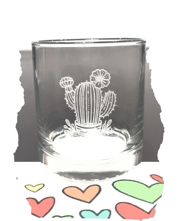Producto - Vaso whisky con cactus grabado
