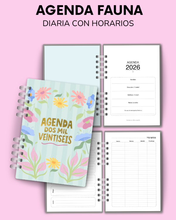 Producto - AGENDA FAUNA - 1 día por página