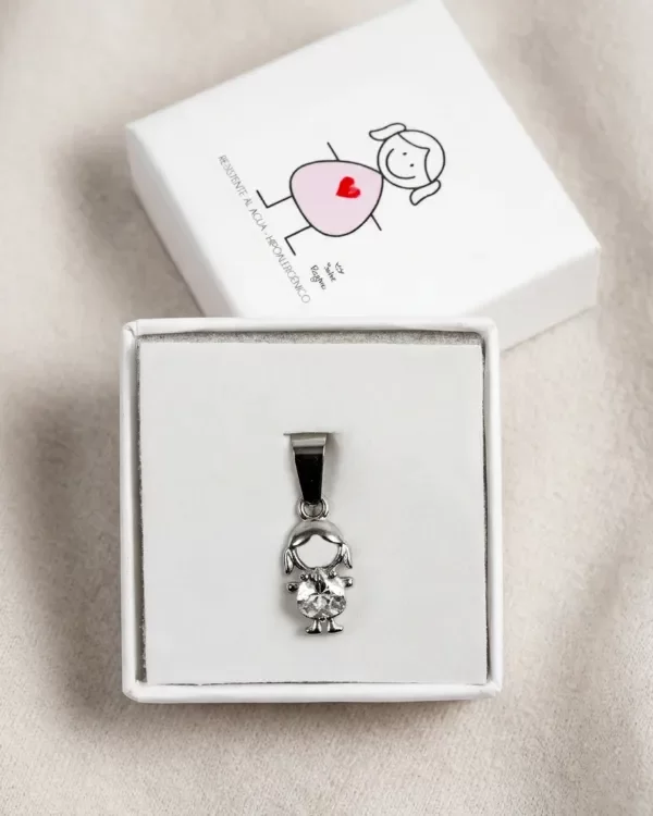 Producto - Dije Acero Nena con Cristal
