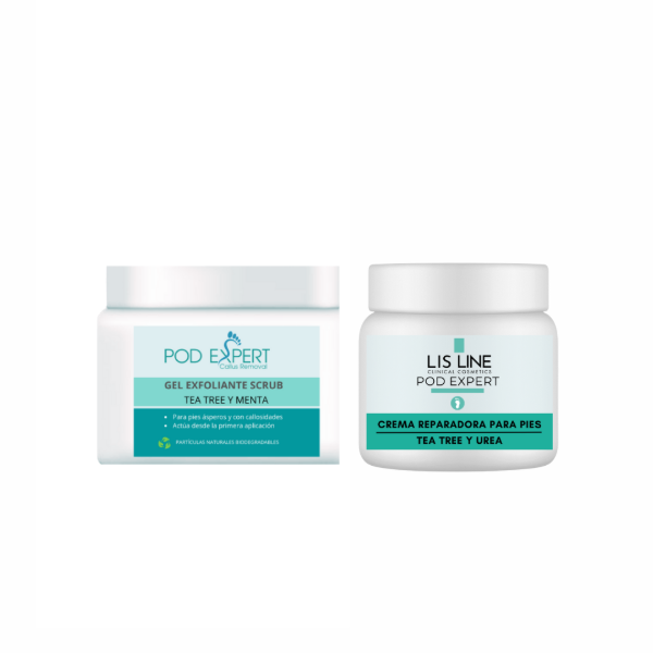 Producto - Gel Pédico Exfoliante y  Crema Restauradora Pod Expert