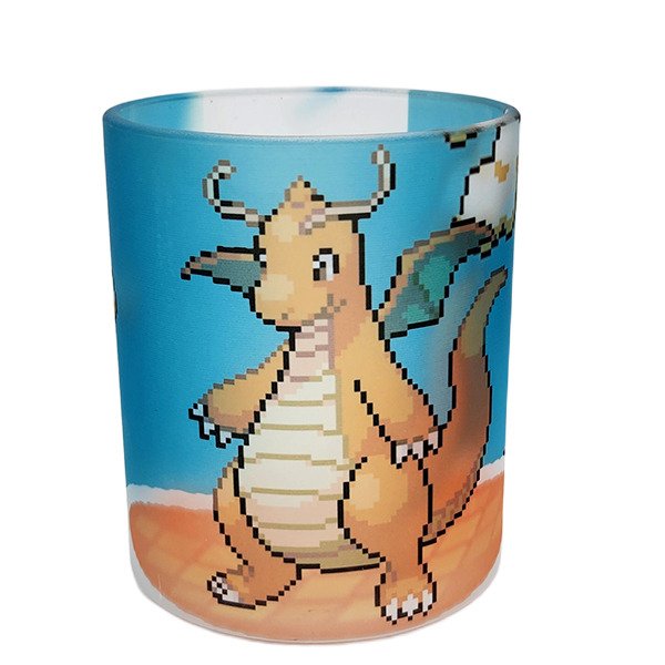 Producto - Vaso Taza De Vidrio Esmerilado Pokemon Dragonite PIXELGAMING