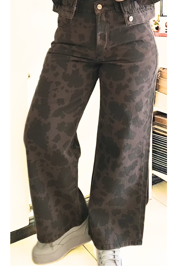 Producto - WIDE LEG CROP COW CHOCO