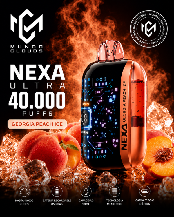 Producto - NEXA ULTRA 40.000 puffs - GEORGIA PEACH ICE