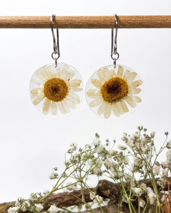 Producto - Aros Margaritas - Plateados