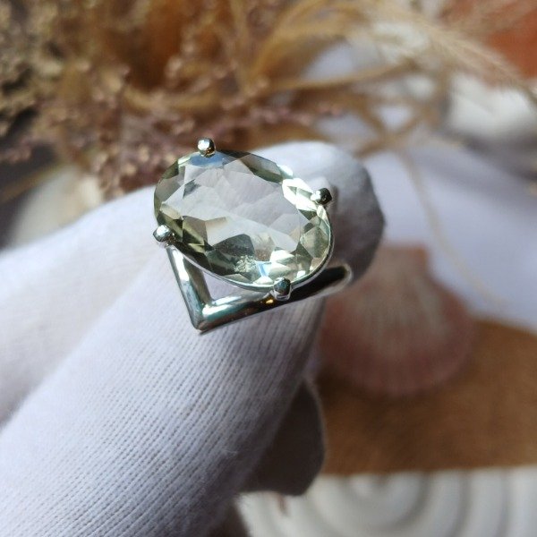 Producto - Anillo plata 925 prasiolita n17