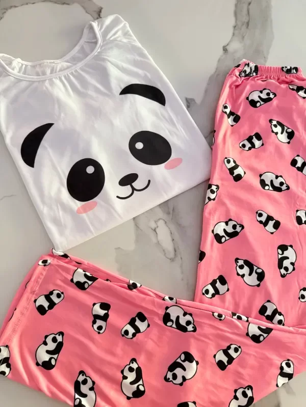 Producto - Pijama Panda Rosa pantalón largo