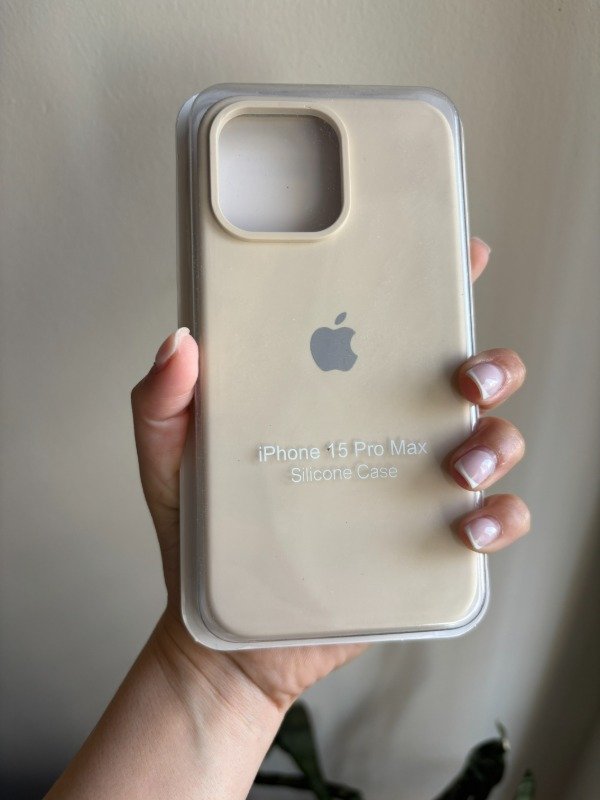 Producto - Silicone Case Blanco Antiguo Iphone 15 Pro Max