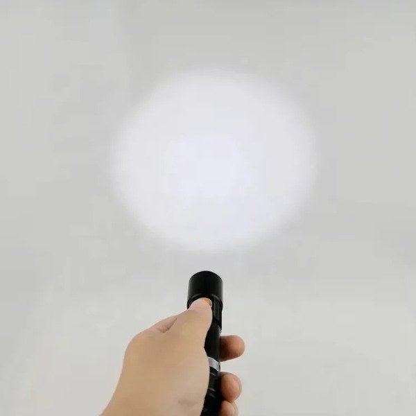 Producto - Linterna Mano Led T6 Aluminio Tactica Recargable USB Trasero sin Cables 3600L - 7