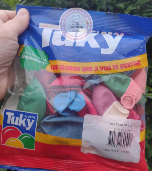 Producto - Globo Multicolor Perlado 9" x 25