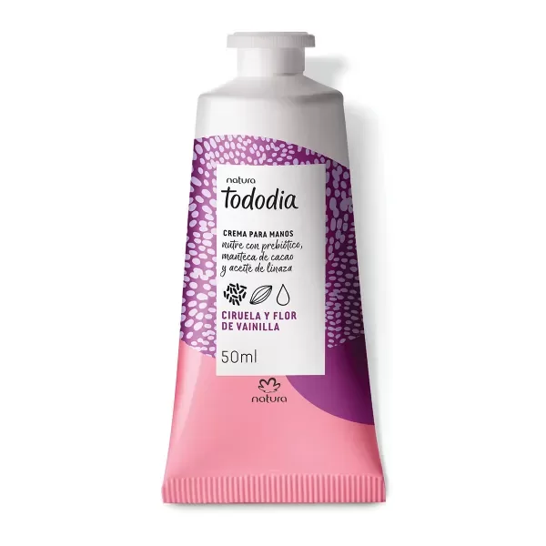 Producto - Crema nutritiva para manos Tododia ciruela y flor de vainilla - 50 ml -