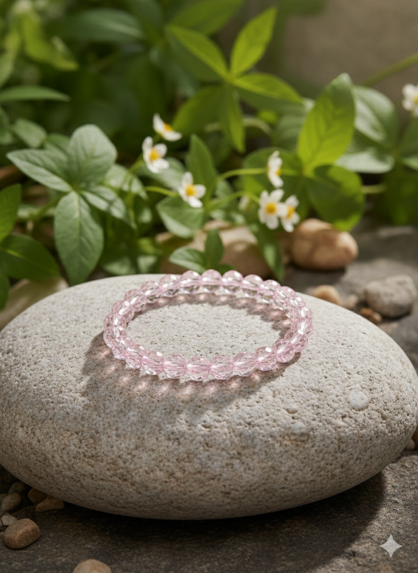 Producto - "Luz para vos" Pulsera cristal de roca rosa