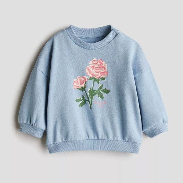 Producto - HyM - Buzo Flores Celeste