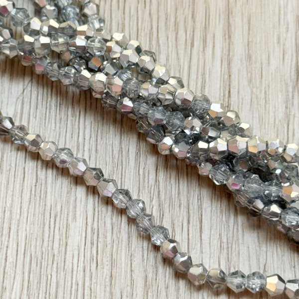 Producto - Tira de cristal Bicono Plata (4mm)