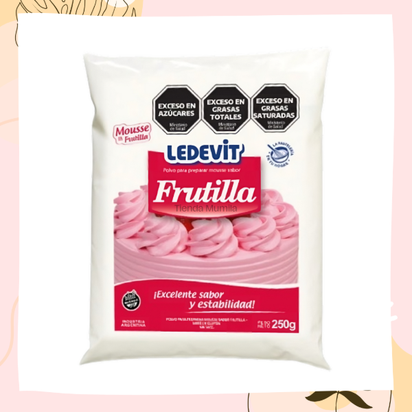Producto - Mousse frutilla Ledevit en polvo 250gr sin tacc