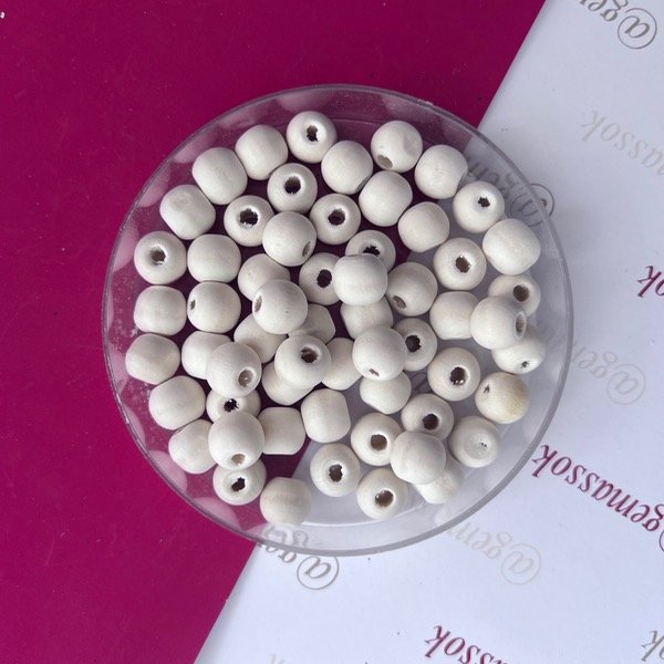 Producto - Bolita madera cruda 12mm