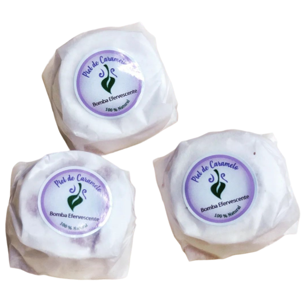 Producto - Bomba efervescente de baño Lavanda - 40g (3 u.) [Piel de Caramelo]