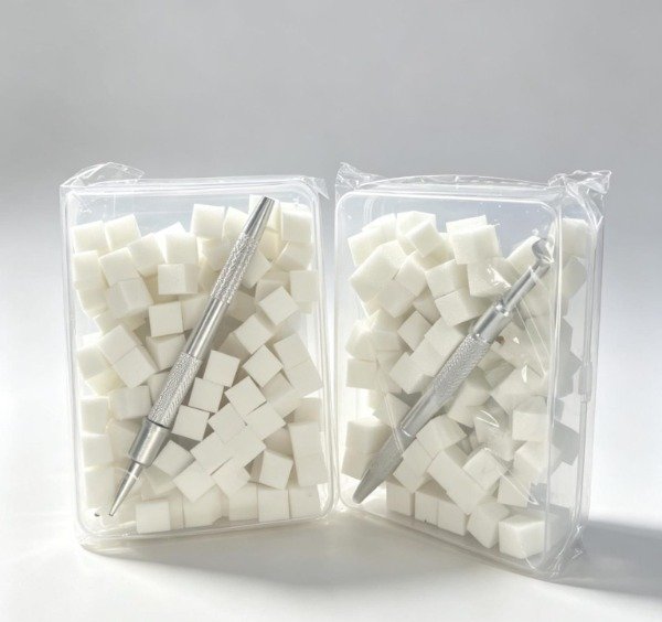 Producto - SET DE ESPONJITAS PARA DIFUMINAR + PINZA DE AGARRE
