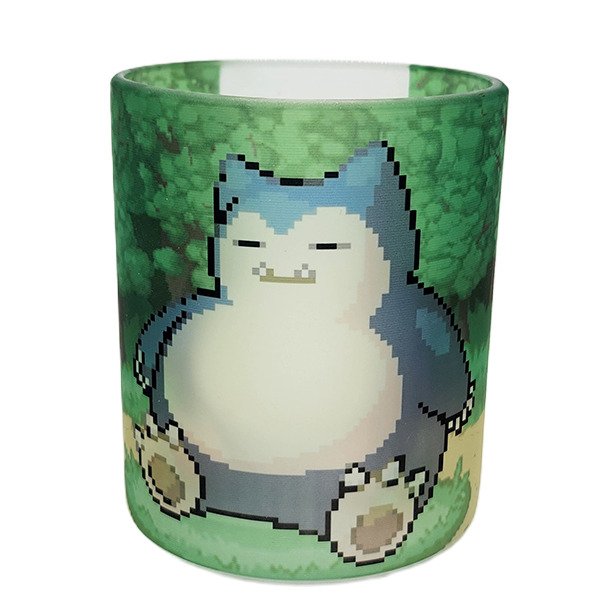 Producto - Vaso Taza De Vidrio Esmerilado Pokemon Snorlax PIXELGAMING