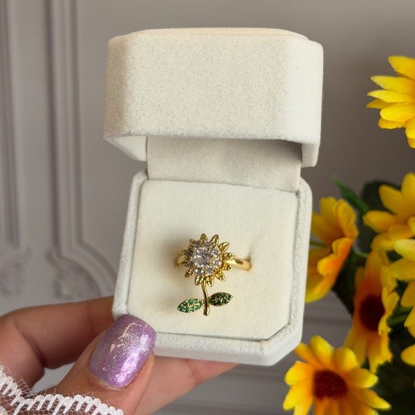 Producto - Anillo: Girasol Giratorio Shine - 0