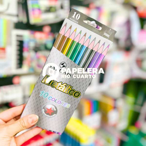 Producto - LAPIZ DE COLOR SABONIS METALICO X10