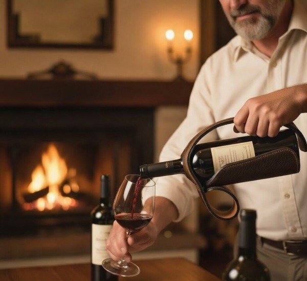 Producto - Servidor de vino cuero premium - 0