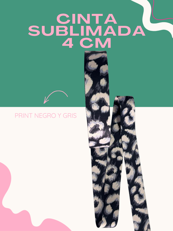 Producto - CINTA SUBLIMADA - PRINT NEGRO Y GRIS