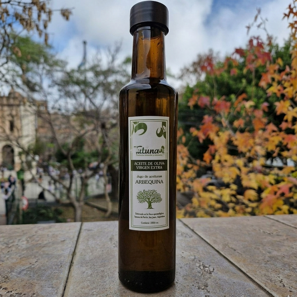 Producto - Jugo de Aceituna Virgen Extra, varietal Arbequina - 250cc [Tutuna]