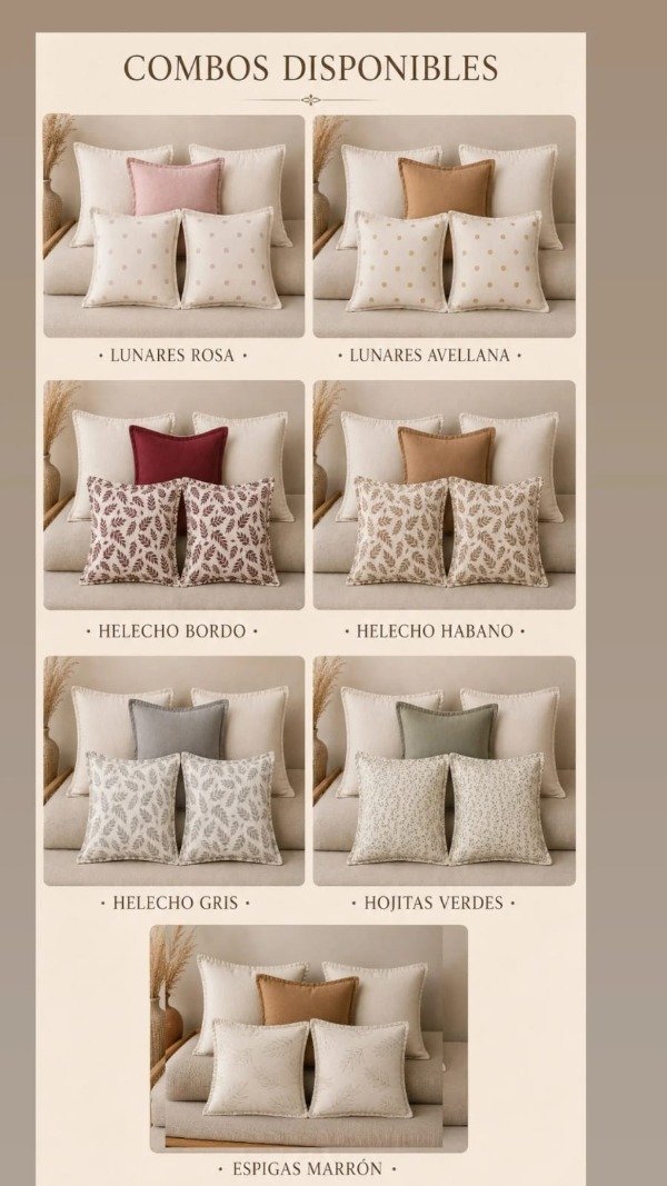 Producto - PACK ALMATERRA X 5 ALMOHADONES COMPLETOS 40X40 - 14
