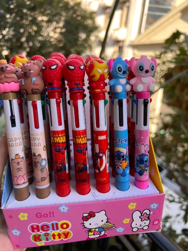 Producto - 12 lapiceras multicolor personajes