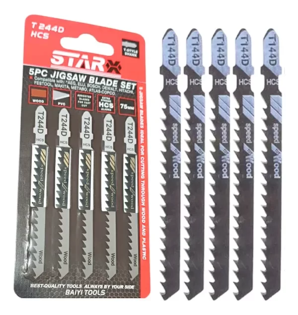 Producto - Hojas De Sierra Caladora X 5 Unidades T244d Para Madera