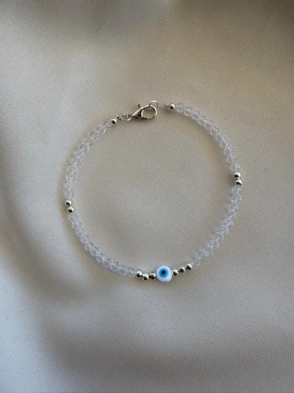 Producto - Pulsera Ojo protector transparente - Acero blanco