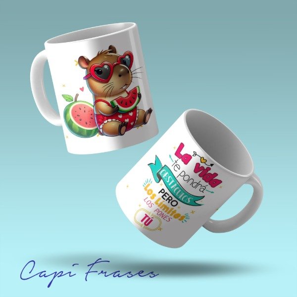 Producto - TAZA -CAPIBARA CON FRASES-DISEÑO SUBLIMADO - 5